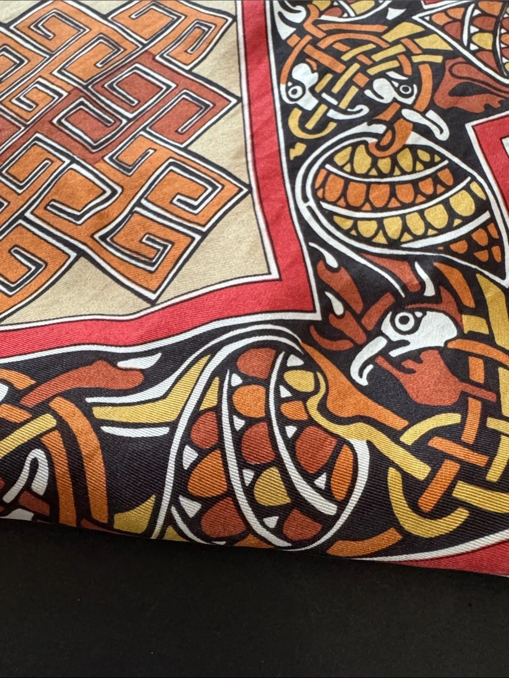 Past Times Vintage Abstract Silk Scarf